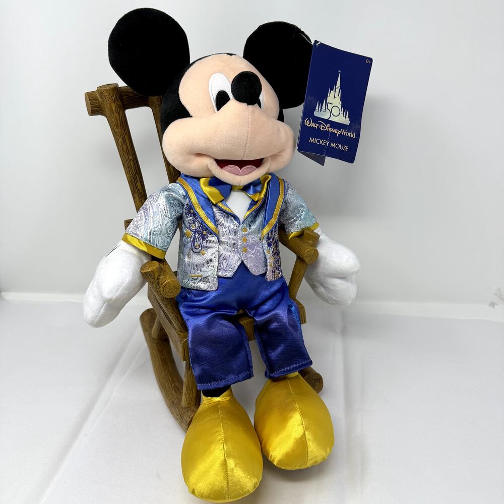 Disney Mickey Mouse 50th Anniversary Plush 16" Walt Disney World Limited Edition